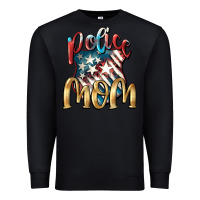 Black Police Mom Premium Sweatshirt - FaDigitalArtStudio
