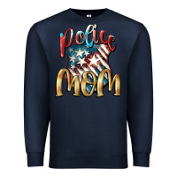 Navy Police Mom Premium Sweatshirt - FaDigitalArtStudio