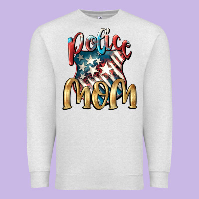 Police Mom Premium Sweatshirt Designed By Fadigitalartstudio