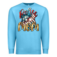Ocean Blue Police Mom Premium Sweatshirt - FaDigitalArtStudio
