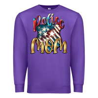 Purple Police Mom Premium Sweatshirt - FaDigitalArtStudio