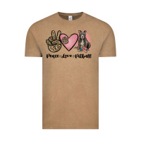 Vintage Coffee peace love pitbull Vintage Tee - JahusDesignShop