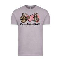 Vintage Zinc peace love pitbull Vintage Tee - JahusDesignShop