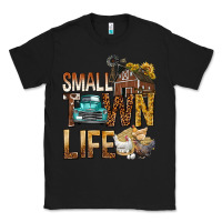 Black Small Town Life Classic Tee - BundleAndBundleShop