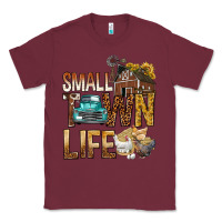 Burgundy Small Town Life Classic Tee - BundleAndBundleShop