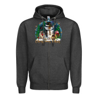 Charcoal Heather christmas vibes Zipper Hoodie - CowGirlArtShop
