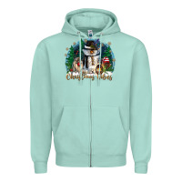 Seafoam christmas vibes Zipper Hoodie - CowGirlArtShop