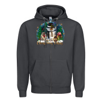 Smoke christmas vibes Zipper Hoodie - CowGirlArtShop