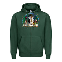 Sports Green christmas vibes Zipper Hoodie - CowGirlArtShop