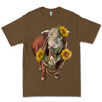 Cacao hereford bull rope and sunflowers Premium Tee - LillyAllenDesigns