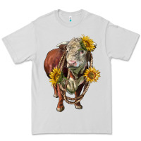 Hereford Bull Rope And Sunflowers Premium Tee | Teevron