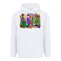 White Christmas Louisiana Mardi Gras trees Heavyweight Hoodie - FaDigitalArtStudio