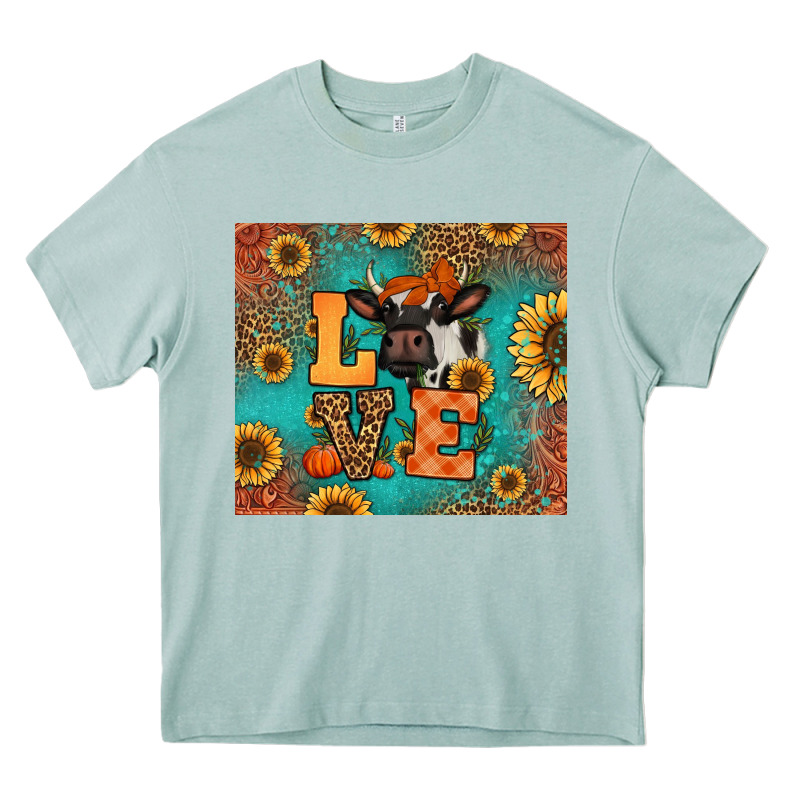 Love Autumn Cow Heavy Core Tee by Jasminsmagicworld | Teevron