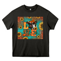 Asphalt love autumn cow Heavy Core Tee - Jasminsmagicworld