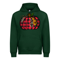 Forest Green Buffalo Pumpkin Urban Hoodie - CowhideDigitalArt