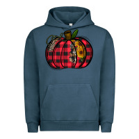 Pigment Midnight Navy Buffalo Pumpkin Urban Hoodie - CowhideDigitalArt