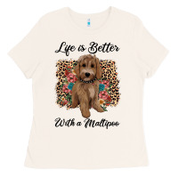 Bone life is better with a maltipoo Ladies Tee - BarkalooDesign