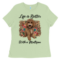Matcha life is better with a maltipoo Ladies Tee - BarkalooDesign