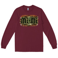 Burgundy Camouflage Patterned Mimi Tried Long Sleeve Tee - Bettercallsaul