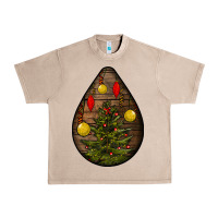 French Oak christmas  teardrop Urban Heavy Tee - BundleAndBundleShop