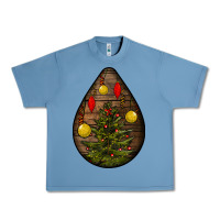 Pebble Blue christmas  teardrop Urban Heavy Tee - BundleAndBundleShop