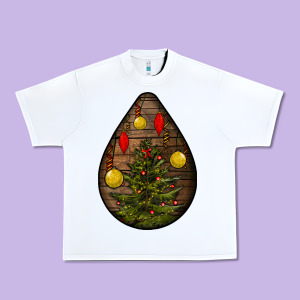 Christmas  Teardrop Urban Heavy Tee Designed By Bundleandbundleshop
