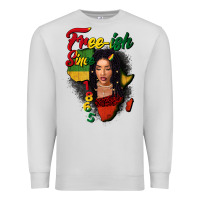 Dove Grey Free-ish since 1865 black woman Premium Sweatshirt - FaDigitalArtStudio