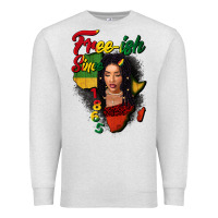 Oatmeal Heather Free-ish since 1865 black woman Premium Sweatshirt - FaDigitalArtStudio
