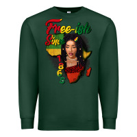 Sports Green Free-ish since 1865 black woman Premium Sweatshirt - FaDigitalArtStudio