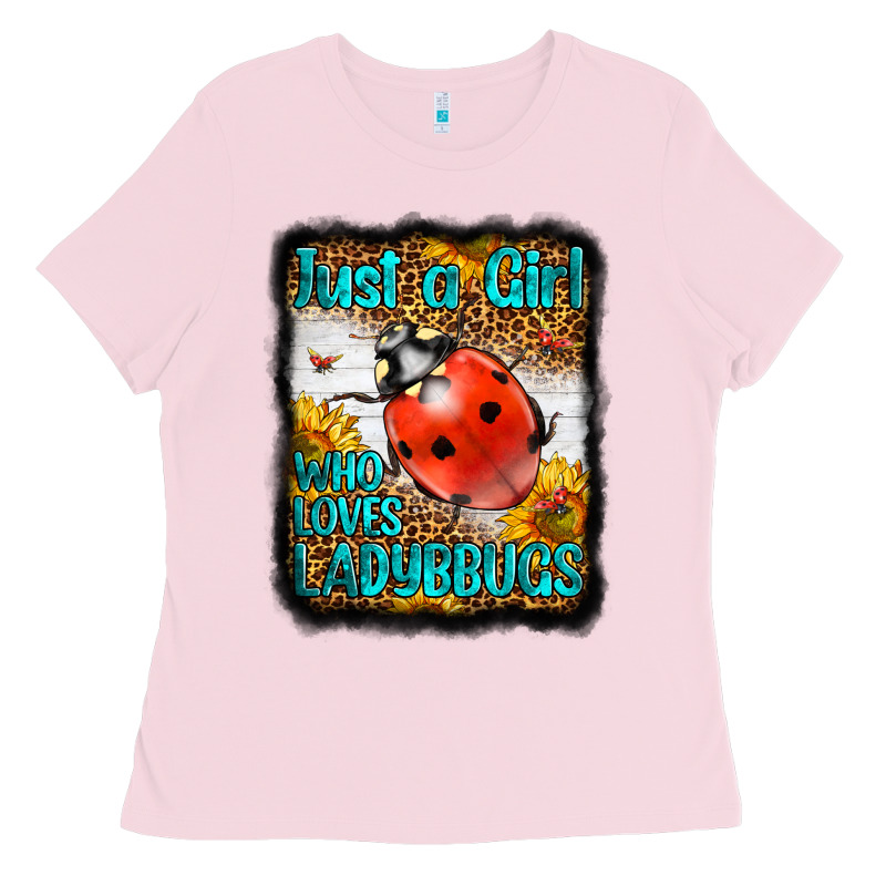 Western Just A Girl Who Loves Ladybug Ladies Tee by LillyAllenDesigns | Teevron