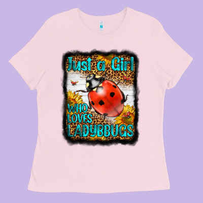 Western Just A Girl Who Loves Ladybug Ladies Tee Designed By Lillyallendesigns