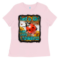Bubblegum Pink Western Just A Girl Who Loves Ladybug Ladies Tee - LillyAllenDesigns