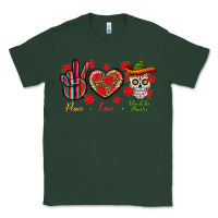 Sports Green Peace Love Dia De Los Muertos Classic Tee - BundleAndBundleShop