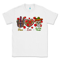 White Peace Love Dia De Los Muertos Classic Tee - BundleAndBundleShop