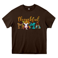 Chocolate Brown thankful mama baby calf Heavy Core Tee - Jasminsmagicworld