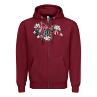 Burgundy strong cancer awareness 12 inches 300 dpi Zipper Hoodie - CowGirlArtShop