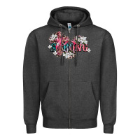 Charcoal Heather strong cancer awareness 12 inches 300 dpi Zipper Hoodie - CowGirlArtShop