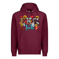 Burgundy ekg tech Premium Hoodie - OliviaCreatesArt