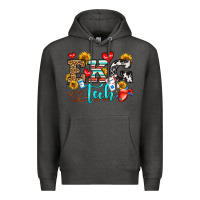 Charcoal Heather ekg tech Premium Hoodie - OliviaCreatesArt