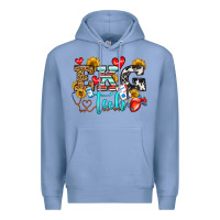 Colony Blue ekg tech Premium Hoodie - OliviaCreatesArt