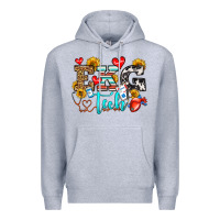 Heather Grey ekg tech Premium Hoodie - OliviaCreatesArt