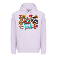 Lilac ekg tech Premium Hoodie - OliviaCreatesArt