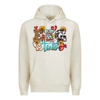 Oatmeal Heather ekg tech Premium Hoodie - OliviaCreatesArt