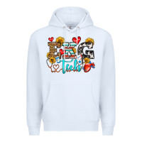 White ekg tech Premium Hoodie - OliviaCreatesArt