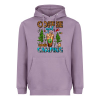 Lavender Coffee And Camping Frappe Heavyweight Hoodie - FaDigitalArtStudio