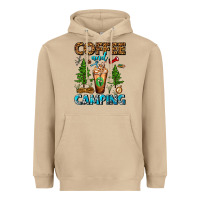 Mushroom Coffee And Camping Frappe Heavyweight Hoodie - FaDigitalArtStudio