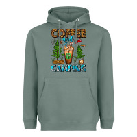 Sage Coffee And Camping Frappe Heavyweight Hoodie - FaDigitalArtStudio