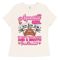 Bone As a Aquarius Girl I was Born with My Heart on my Sleeve and a mouth Ladies Tee - Jasminsmagicworld