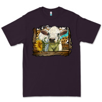 Plum charolais heifer with western background Premium Tee - LillyAllenDesigns