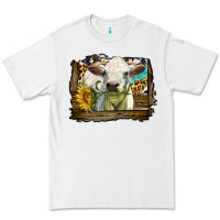 White charolais heifer with western background Premium Tee - LillyAllenDesigns